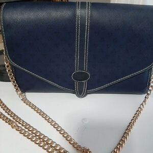 LIZ CLAIBORNE Vintage/Retired/RARE 1985 Logo #3 Envelope Bag w/ Chain Strap